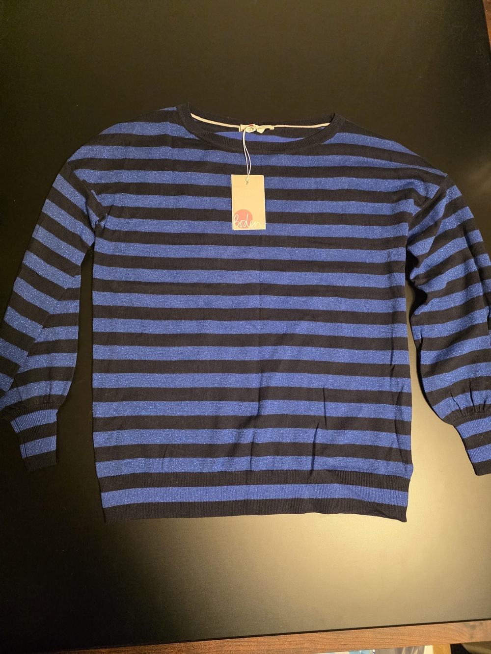 Striped Blue & Black Women’s Sweater